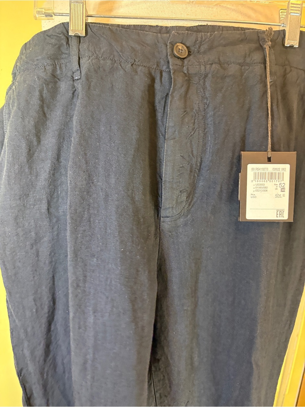 Peserico Dark Navy Linen-Blend MSRP $505 Pants with Tag - Picture 4 of 15